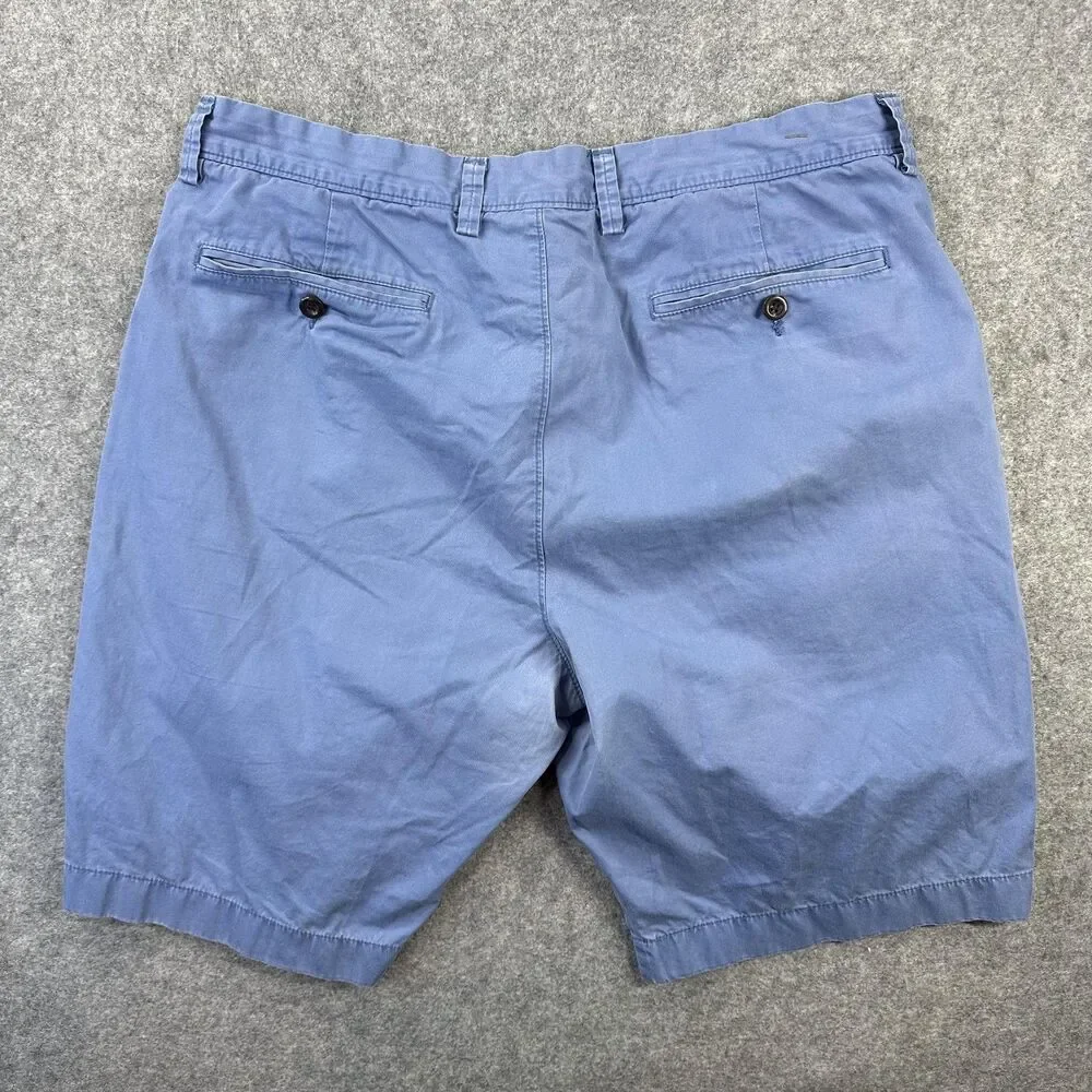 J.Crew Club Shorts Mens 35 Blue Chino 9 Inseam Flat Front Casual Summer